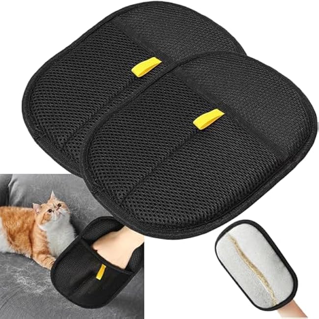 2 Pack Pet Hair Removal Gloves for Cats & Dogs,2025 Electrostatic Pet Hair Removal Gloves for Bedding,Reusable & Washable Efficient Grooming Gloves for Clothing,Furniture,Carpet,Car Seat,Pet Grooming-r4C5WWrf