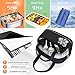 Lunch Bag for Women Men Cute Tote Bags Reusable Insulated Beach Box Case Large Capacity Cooler Purse for Work Picnic Travel Office Camping Handbag School Bookbag for Girls,Teen,College,Student Black