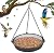 Hanging Bird Feeder, Bird Feeder Hanging for Garden Yard Outside Hanging Bird Feeder Tray - Metal Mesh Platform Feeders for Birds Outside Outdoors Hanging for Attracting Birds - Genuine