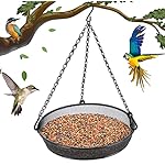 FLINTER Hanging Bird Feeder - Metal Mesh Platform Feeders for Garden Yard - Attracts Birds - Genuine
