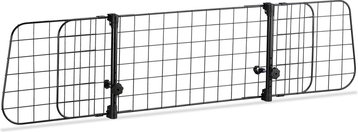 Grille de Séparation Voiture pour Chien - Barrière de Coffre Réglable 85-140 cm, Hauteur 30 cm - Grille de Sécurité Métal Robuste