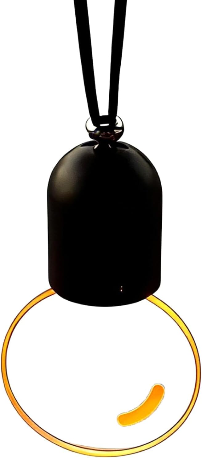 Sophisticated Light Up Auto Accessory Designed with Retro Aesthetic and Modern Glow Illuminated Ornament Traditional Elegant Car Glass Pendant