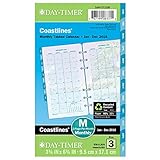 Day-Timer Monthly Planner Refill 2016, Two Page Per Month, Coastlines, Portable Size, 3.75 x 6.75 Inches (13970)