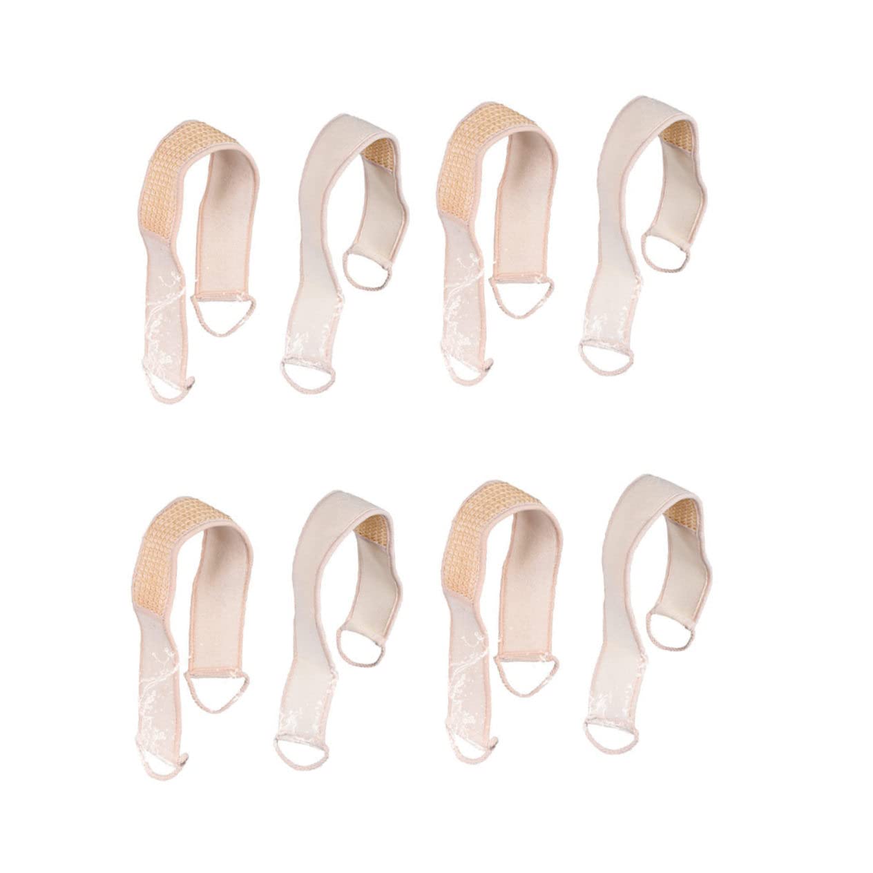 Depurador de Espalda de Sisal, 10 Piezas, Beige para Ducha | Tiras Largas Cómodas, Limpia la Piel, Formato Esponja, Uso Corporal en Baño
