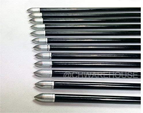 Capitano Archery Fiberglass Target Practice Arrows with Nocks & Fletches with Screw-in Tips
