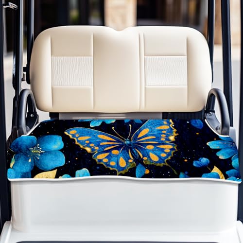 Housse de siège de voiturette de golf en microfibre ORIGACH papillon bleu pour 2 places