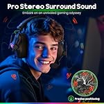 WG2 Wireless Gaming Headsets with Microphone for PS5, PS4, PC, Switch, Mac, Crystal Stereo Bluetooth Headphones, Wireless Headset 2.4GHz with Lossless Audio, 50 Hr Battery, Cool LED - Image 2