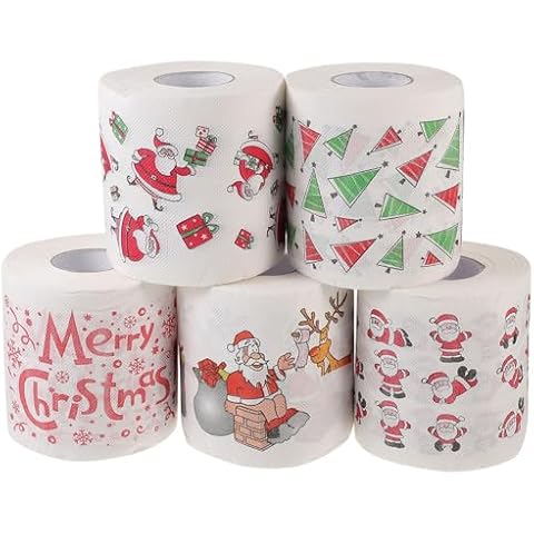 EXCEART Christmas Toilet Paper Rolls Cover