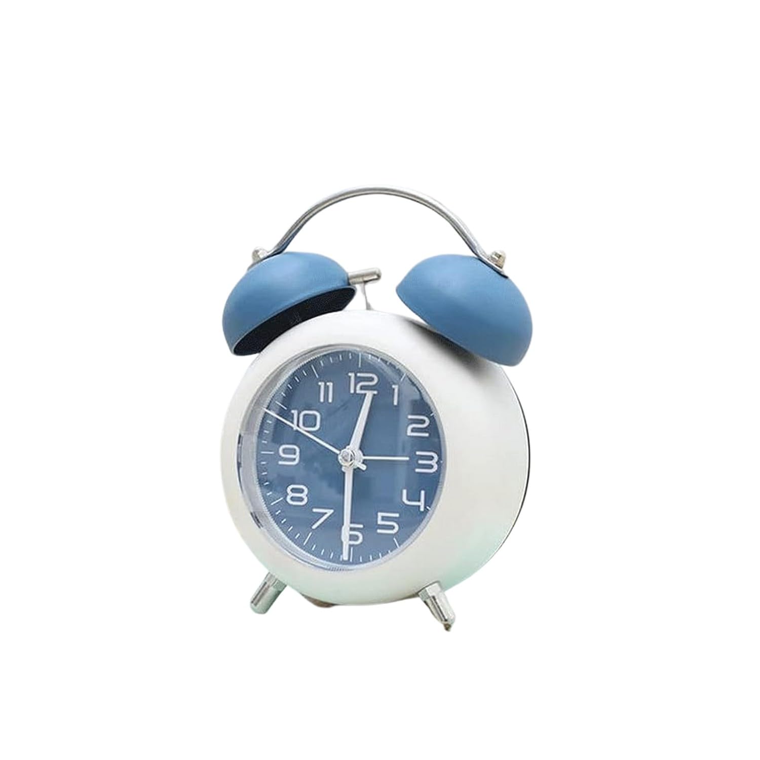 Krishna Zone Vintage Twin Bell Analogue Table Alarm Clock with Night LED Light | Ideal for Students and Kids Bedroom (Twin Bell Alarm Clock Matt Colour)