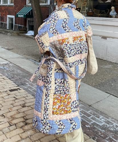 Antinson Women's Lightweight Blue Floral Puffer Jacket - Perfect for Chilly Adventures! - Image 3