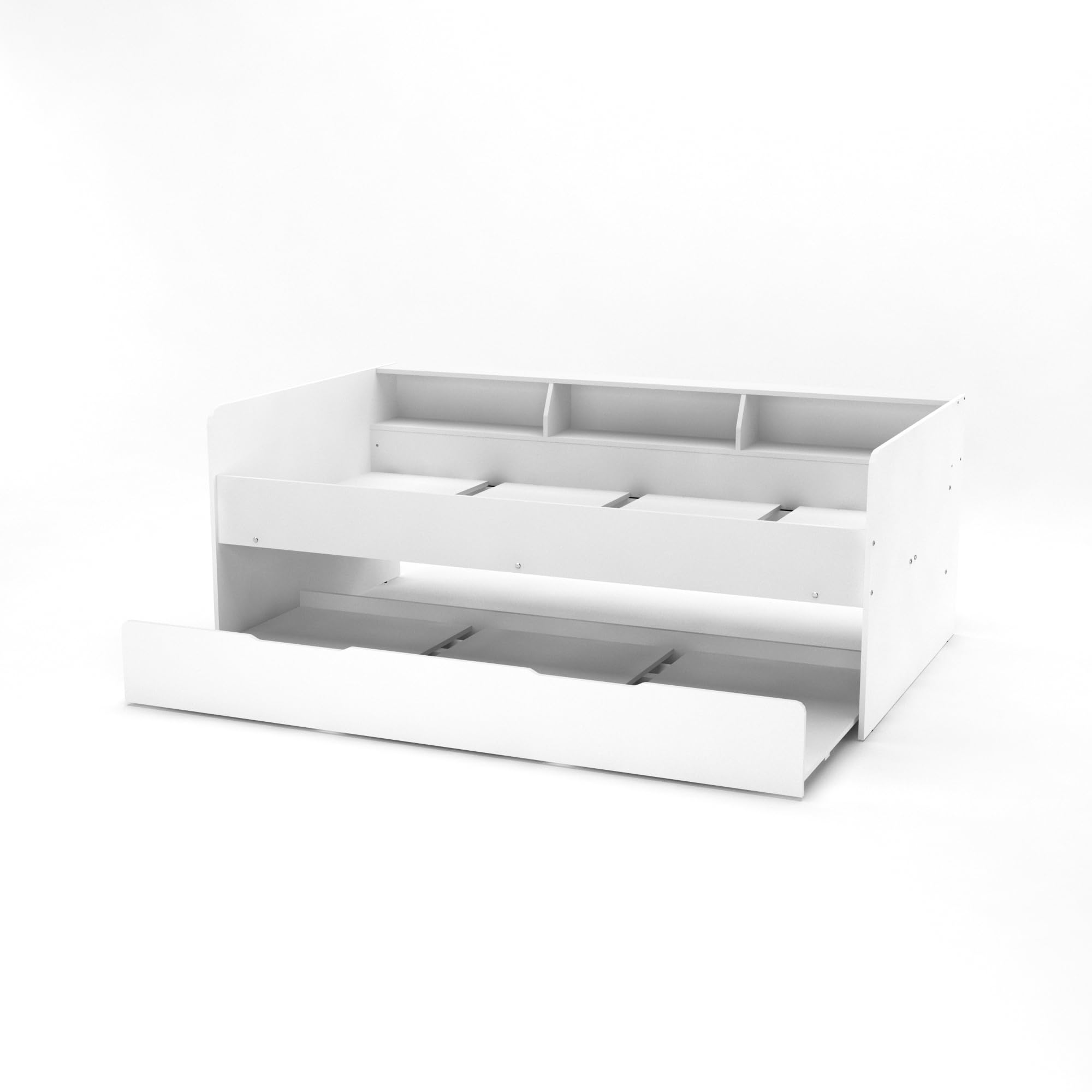 Kidsaw, Single, Daybed with Trundle/Pull Out Guest Bed, White