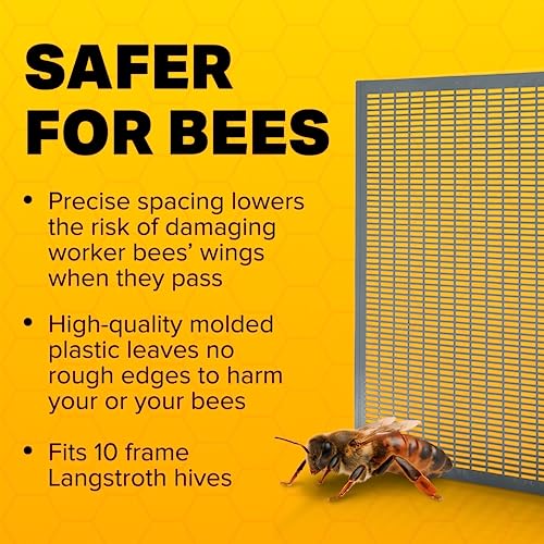 Mann-Lake-Plastic-Queen-Excluder-Fits-10-Frame-Langstroth-Beehives-Beekeeping-Supplies-Kit-Tools-for-All-Beekeeping-Levels