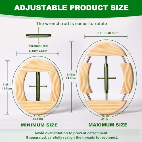 Image of 4 Way Hat Stretcher, Hat Stretcher for Fitted Hats, Heavy Duty Hats Shaper Extender w. Lever Wrench for Men All Kind of Caps