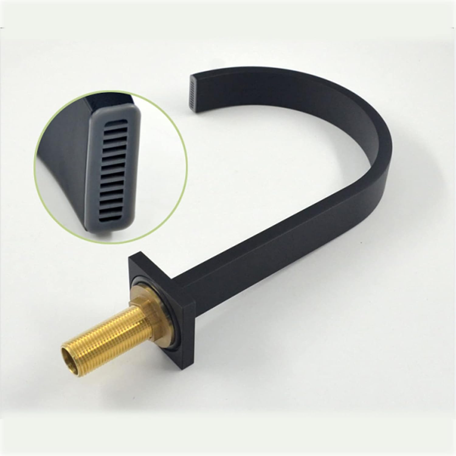 Matte Black Bathtub Faucet, Split Type Single Handle Basin Faucet, Copper Rotatable Hot and Cold Water Mixer Tap, Bathroom Pull-Out Shower Faucet Set