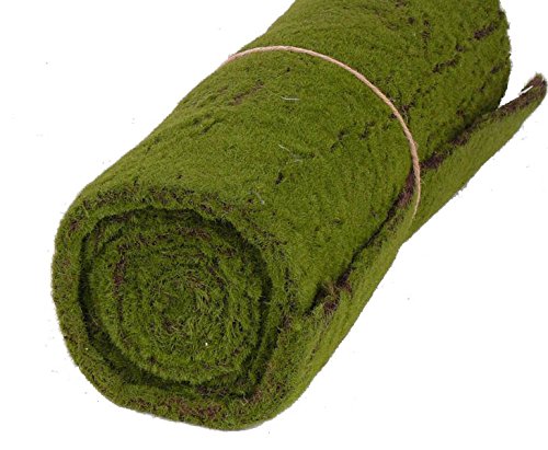 Künstliche Moosmatte auf Rolle mit 50 x 205cm - Kunstmoos aus Textilfaser Material zum Dekorieren für viele Anlässe