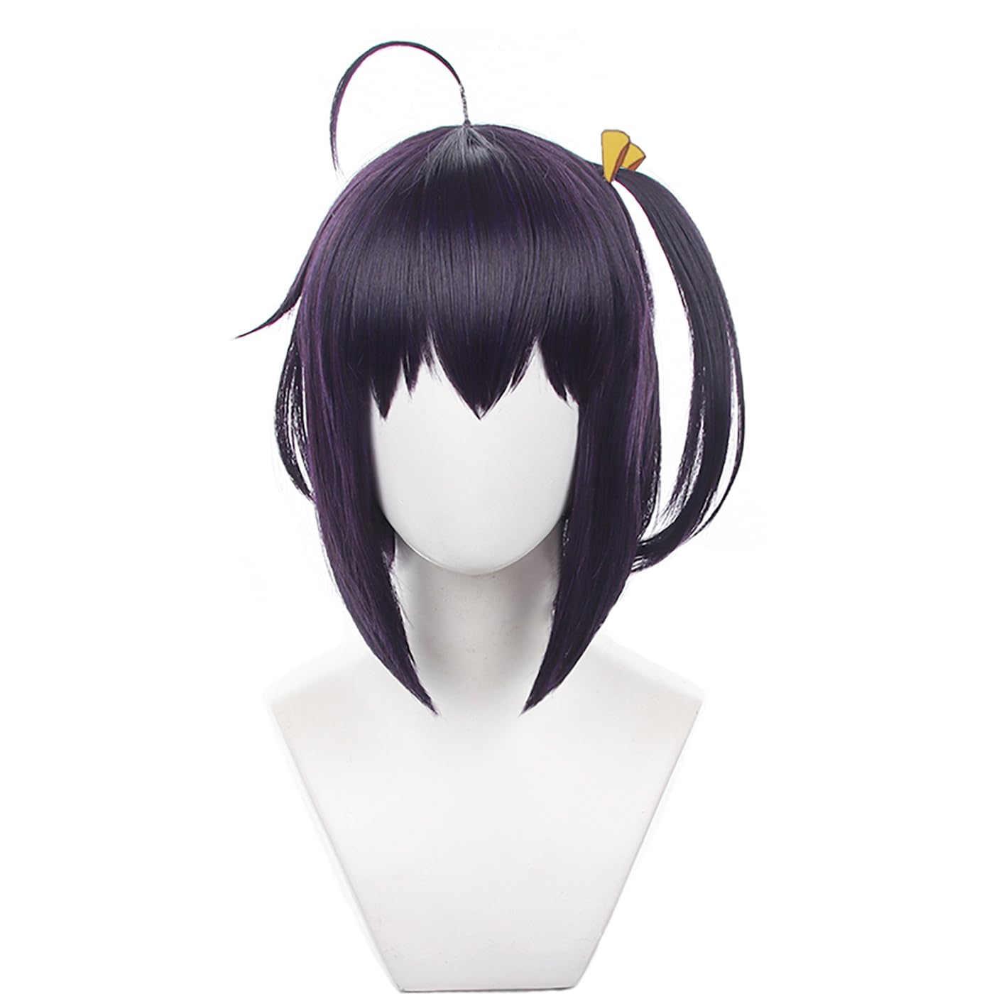XiongXiongLeHalloween Cosplay Wig Short Purple Black Synthetic Hair Wigs + Wig Cap for Women Cos Anime Party Christmas Halloween Daily Wear