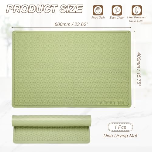 PATIKIL alfombrilla para secar platos de silicona resistente al calor para la encimera 3