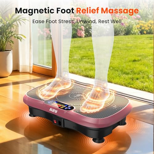 Image of AXV Vibration Plate Fitness Platform Exercise Machine Vibrating Shaking Full Body Shaker Workout Vibrate Stand Shake Board Sport for Weight Loss Fat Burner for Gym Home Office