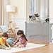 homewell 150cm Treppenschutzgitter Ausziehbare für Babys, Türschutzgitter mit Katzenklappe, Türschutz für Treppen/Türen/Innen & Außen, Einhändig Bedienbar