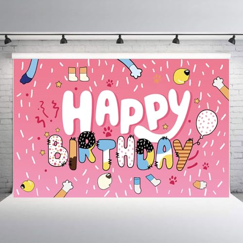 Fondo para fiesta de cumpleaños de perro 5x3 pies miniatura 5