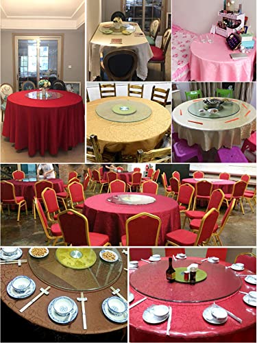 Nappe ronde lavable en machine blanc 300cm polyester grand format - 7
