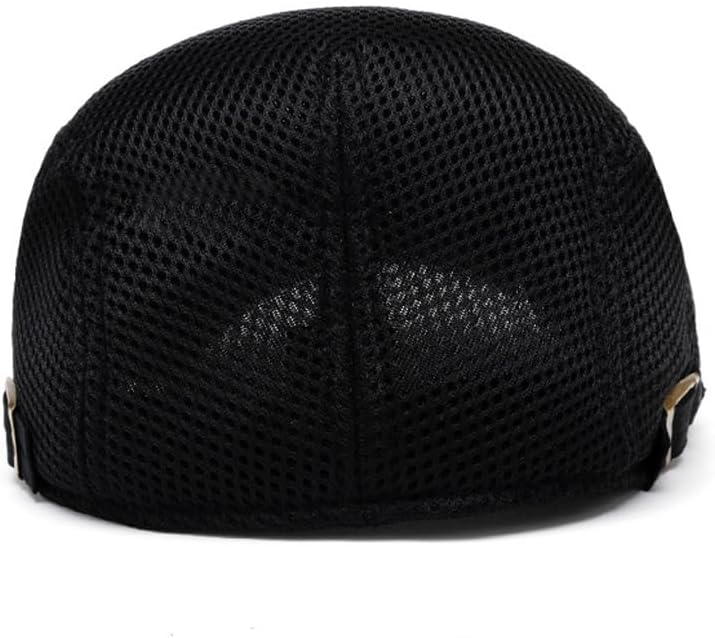 Unisex Beret Hat Newsboy Gatsby Cap Breathable Mesh Adjustable Flat Cap Ivy Cabbie Hat for Women Men