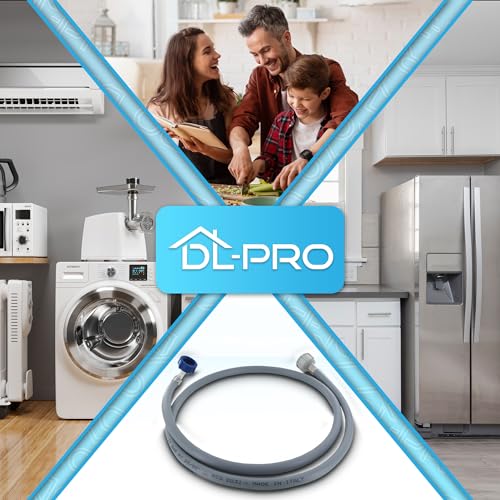 DL-pro 1,5m Wasserschlauch Zulaufschlauch 3/4 Zoll gerade/Winkel 90 Grad für Waschmaschine Spülmaschine