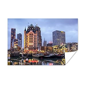 Poster Rotterdam – Poster Rotterdam – Skyline – Architectuur – 30×20 cm