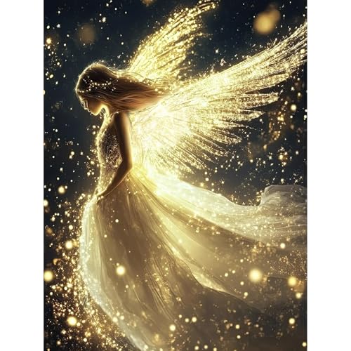 Okarina Diamond Art Kits for Adults & Beginners, Angel Diamond Painting Kit