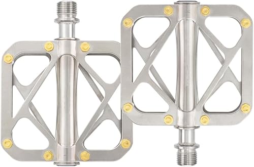 Pedales de titanio para bicicleta Cuerpo completo de titanio MTB Road Bike 916 pulgadas Pedales para pedales Brompton liberación rápida ultraligero