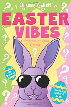 Paperback Questions Galore Easter Vibes Conversation Quiz Games: 300 + Questions of Would You Rather and more! - An Easter Basket Stuffer Activity Book for Kids, Teens & Adults! Book