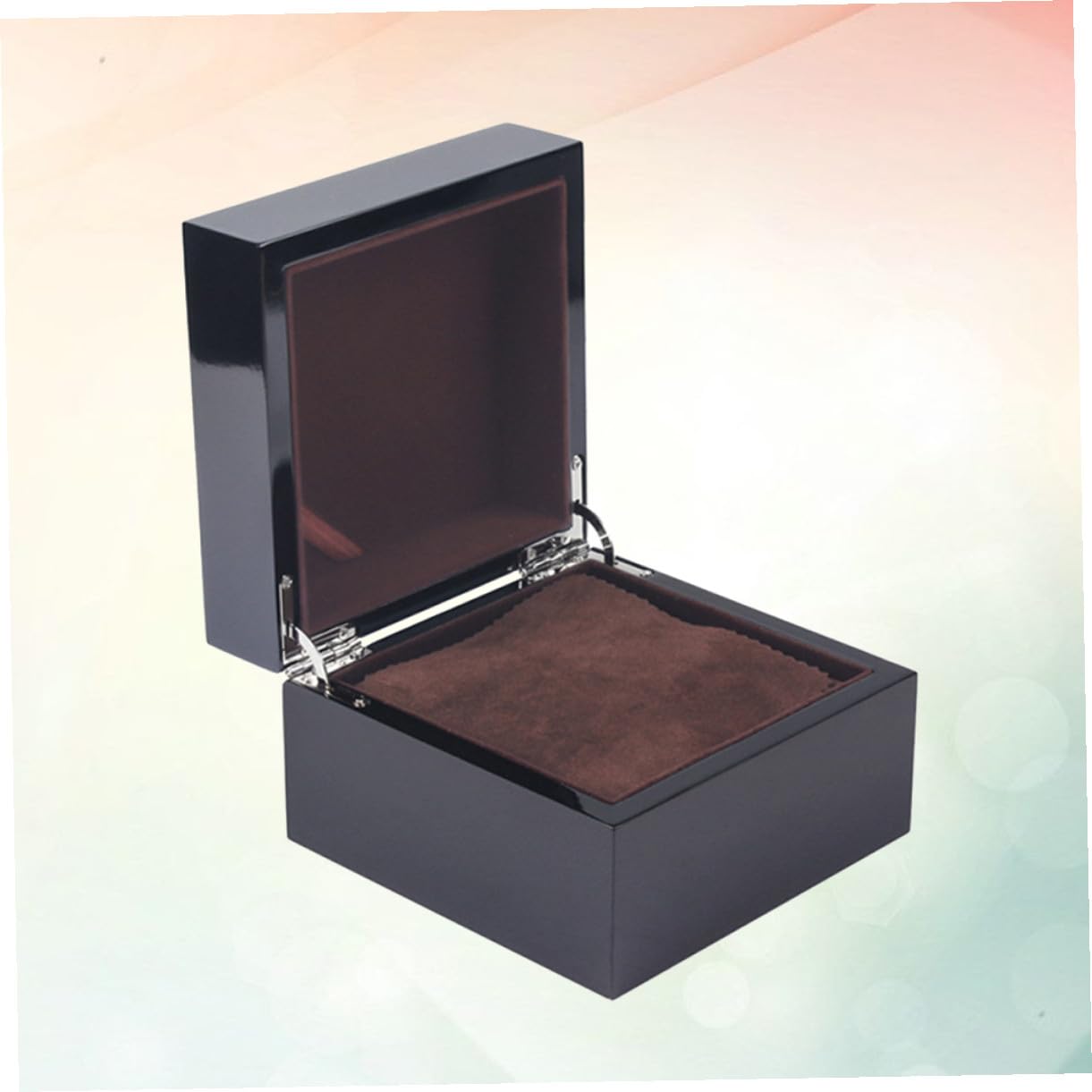 Caja de Madera para Relojes Negra, Vitrina de Escritorio Elegante