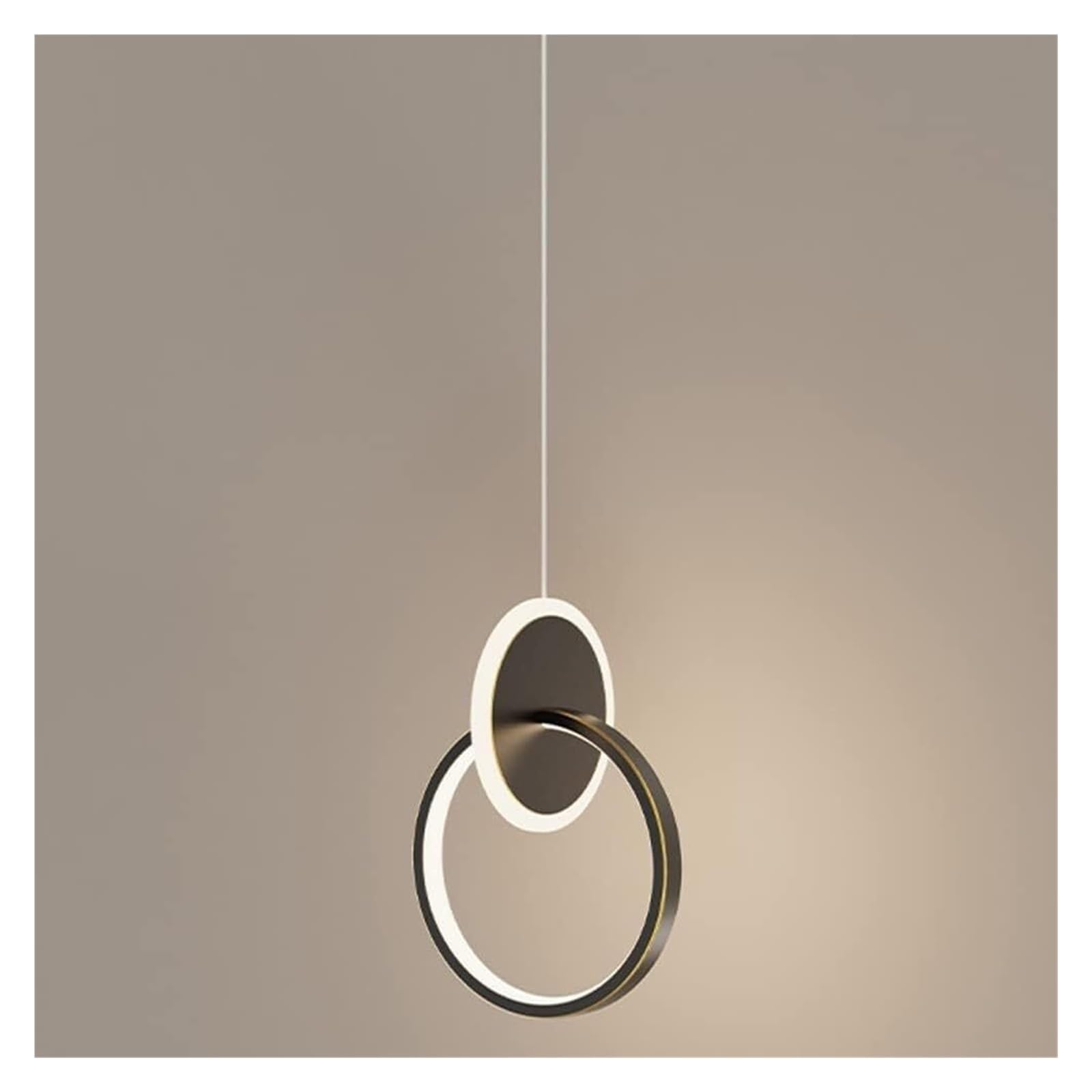 ASerZenith Retro Led Chandelier Acrylic Shade Brass Pendant Light Dimmable Copper Study Room Ceiling Light,Chandeliers,Black-Circular
