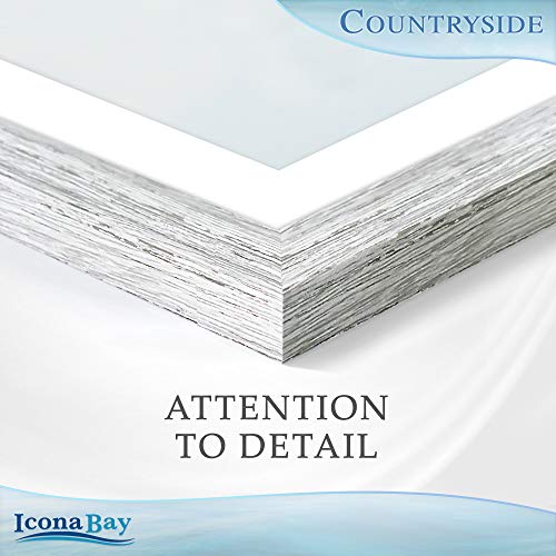 Icona Bay 8X10 Picture Frames With Mat (Speckled Gray, 6 Pack), French Country Style Picture Frame Set, Wall Mount Or Table Top, Countryside Collection #TOP1