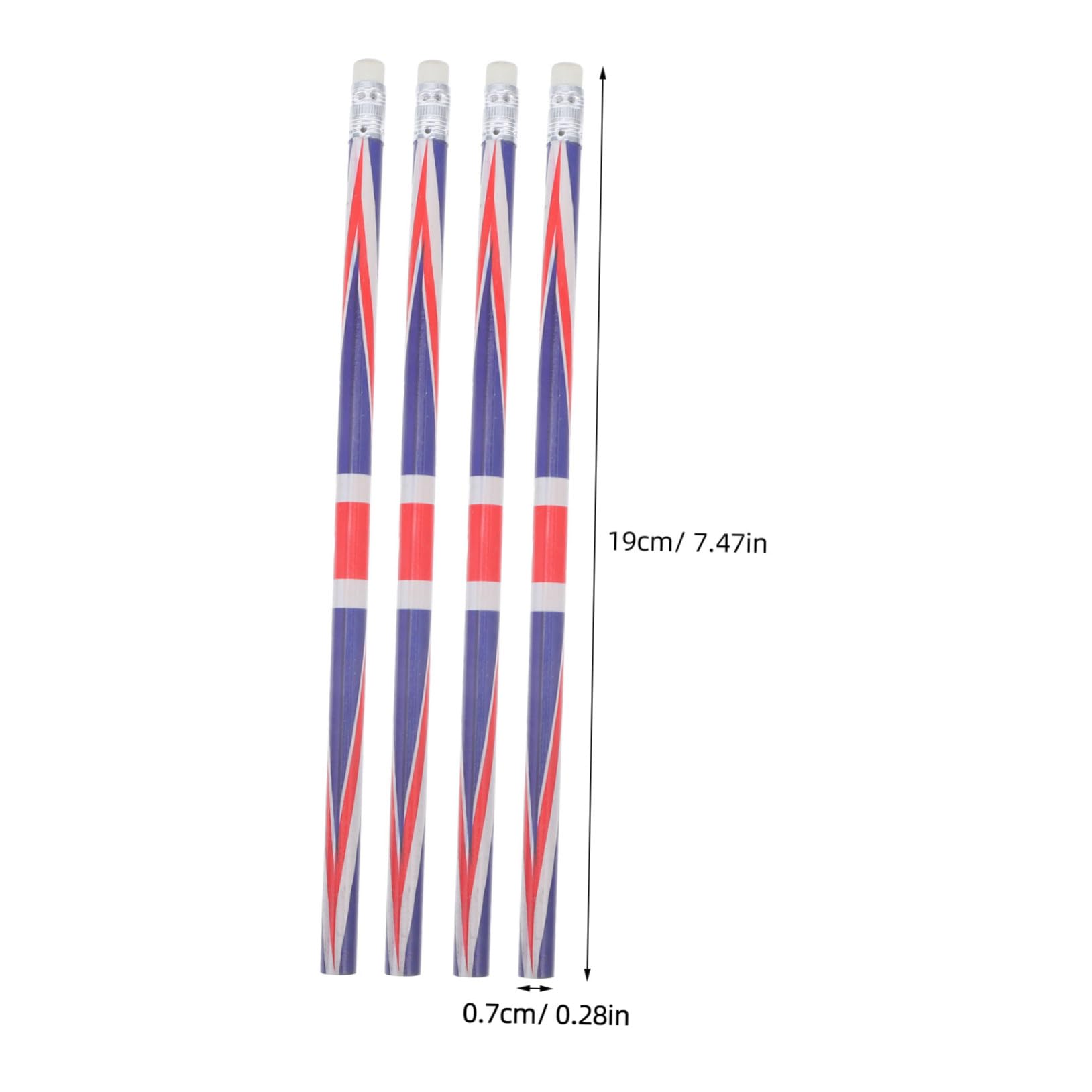 SOIMISS 120 Pezzi Matite in Legno con Motivo Bandiera Inglese Matite Portatili Resistenti per Scuola Ufficio e Feste Patriottiche Completo per Scrittura e Disegno
