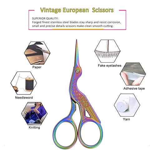 BIHRTC Dressmaker Scissors fabric shears 9 Inch Industrial High Carbon Steel Grip mini scissor Tailor Scissors for Sewing Embroidery Craft Cutting Ceremonial Quilting Stylist with Tape Measure - Thumbnail 4