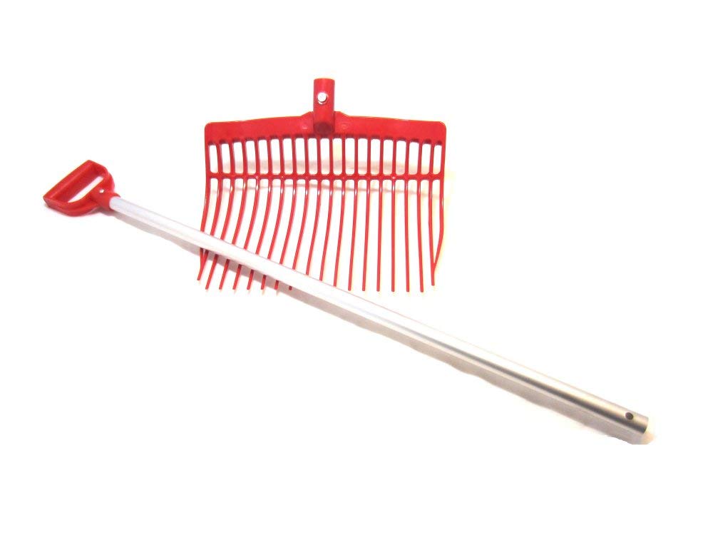 1 Leichte Mistgabel Schwedengabel Bollengabel in Farbe Rot