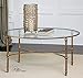 Uttermost Vitya Glass Coffee Table, Gold