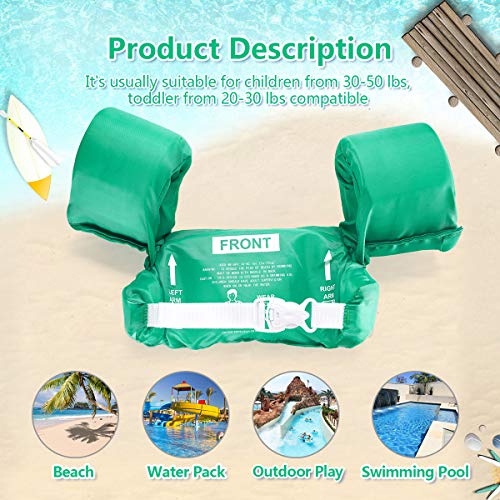 AmazeFan Kids Swim Life Jacket Vest for Swimming Pool, Swim Aid Floats with Waterproof Phone Pouch and Storage Bag, Suitable for 30-50 lbs Infant/Baby/Toddler, Children Puddle/Sea Beach Jumper