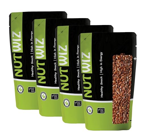 Image of Nutwiz Premium Seeds (Flax Seeds, 800g) (200gms X 4)