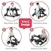BABY JOY 4-in-1 Baby Walker, Foldable Activity Walker with Adjustable Height & Speed, Music, Lights, Anti-Rollover, Toddler Push Walker, Baby Walker with Wheels for Boys Girls 6-18 Months (Black)