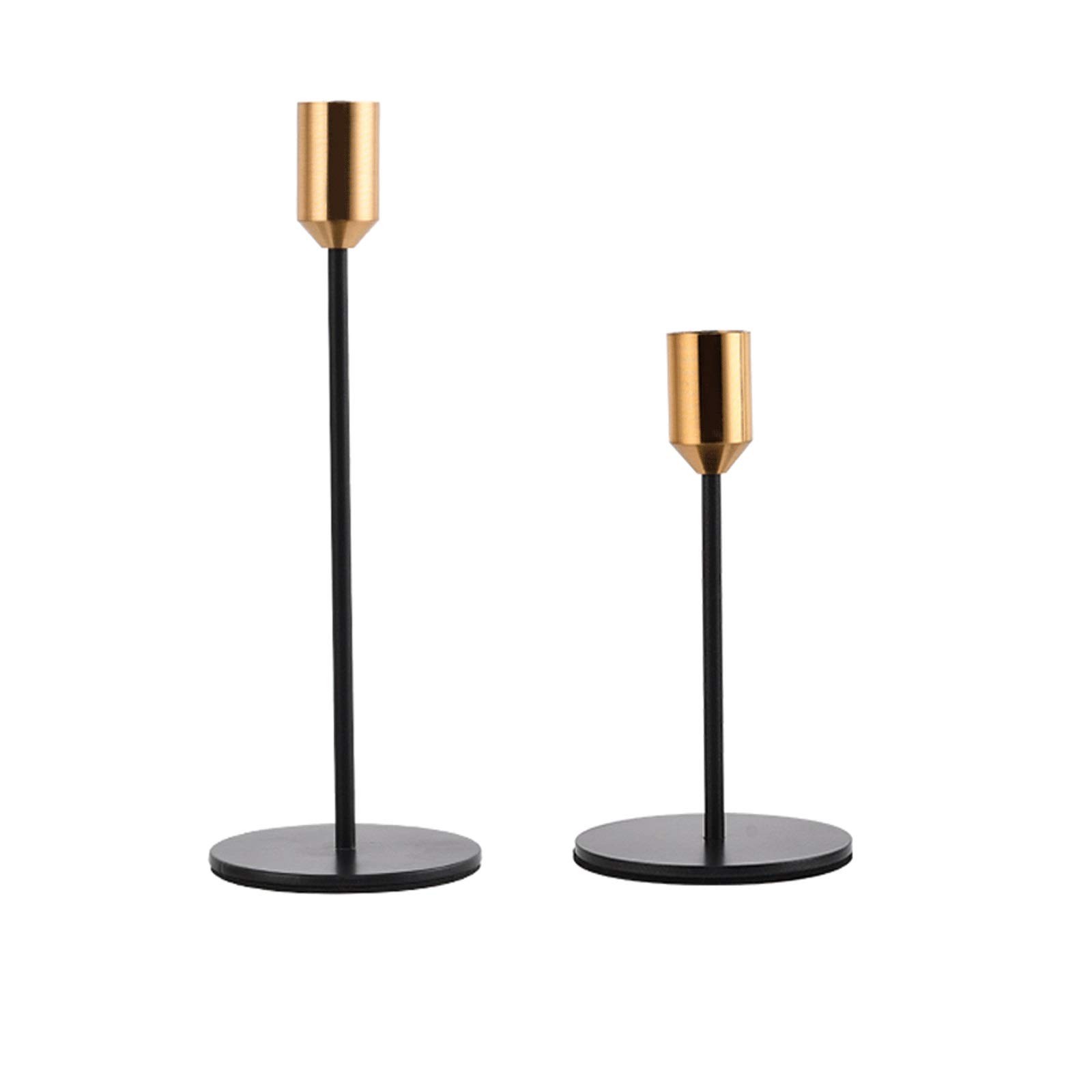 CLoxks Candelieri Portacandele Portacandele in Metallo, portacandele in Ferro battuto, Set di 2 titolari di candelabro di Ferro Premium (Grande + Piccolo) Decorazioni candelabro