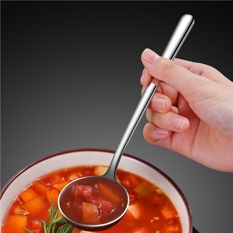 4/6/8/10/12 Pcs Dinner Spoons Set, Food-Grade Stainless Steel Large Tablespoons, Metal Cutlery Spoon, Soup Spoon, Spoons Silverware for Home, Kitchen or Restaurant, Mirror Polished, Dishwasher Safe 8