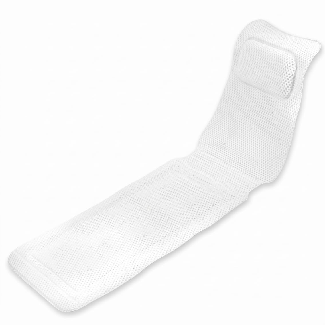 Neptuiby Full Body Bath Pillow, Bath Cushion for Tub- Thickened Comfort Bathtub Pillow, Non-slip Suction Cups, Quick Dry White.