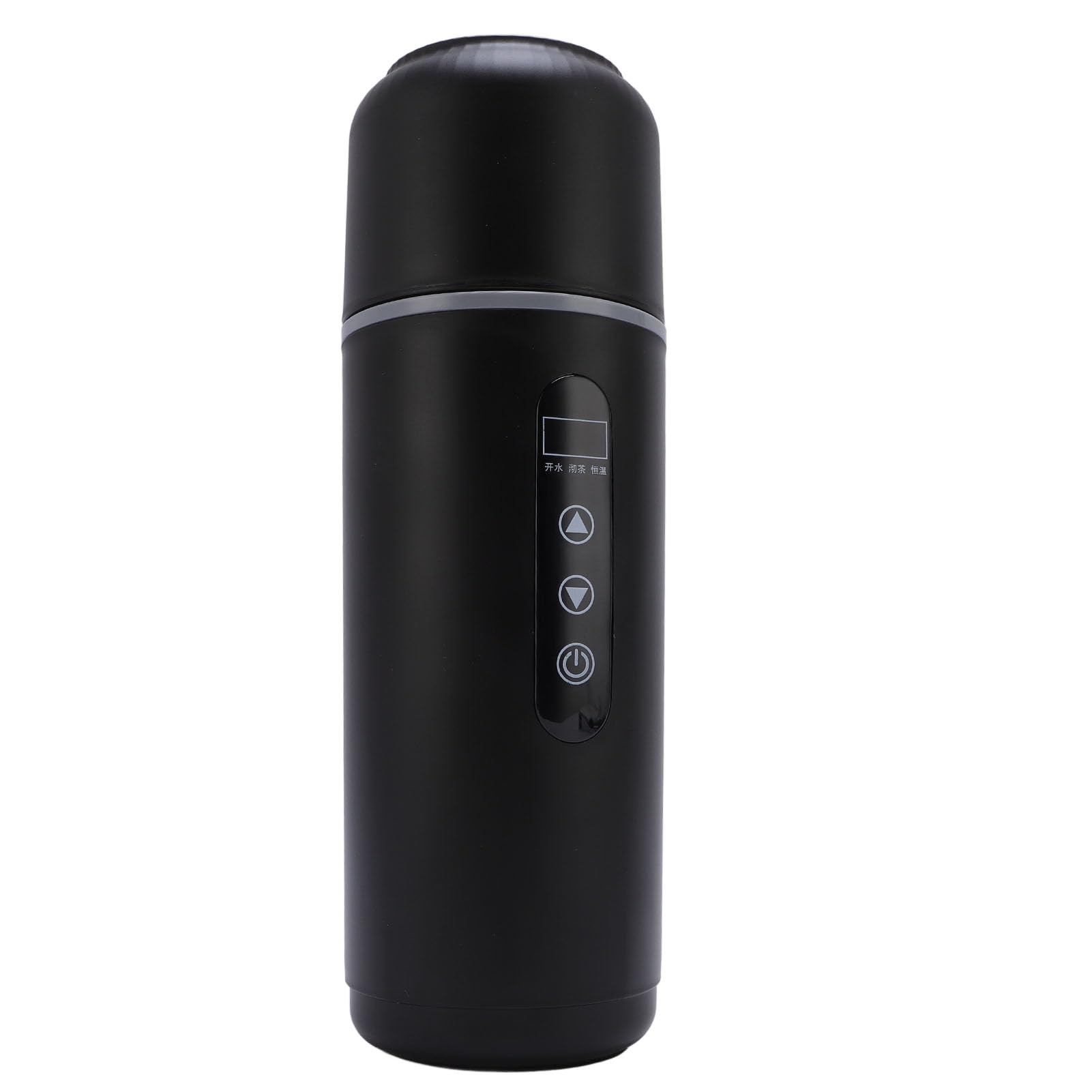 Emoshayoga Taza Calefactora Portátil para Coche, Hervidor Eléctrico de Viaje Eficiente, Caldera de Agua de 12V y 24V para Coche, Camión, Acero Inoxidable 316 para Viajes y Acampadas (Negra)