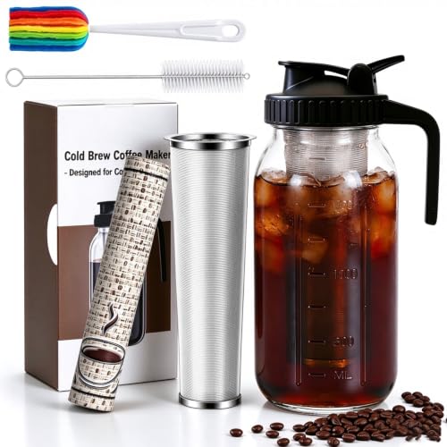 64 oz Cold Brew Pitcher with Mat