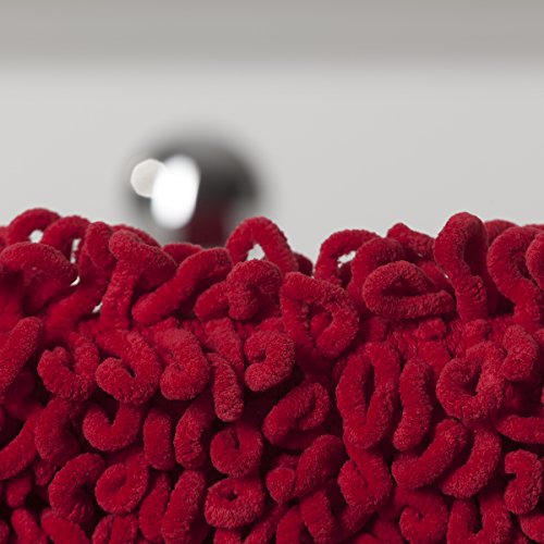 Sealskin Twist Bath Mat, Chenille, Red, 60 x 3 x 90 cm