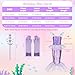 Meland Mermaid Dress - Little Mermaid Costume with Bag for Girls 3-10, Princess Dress Up Clothes for Birthday Gift, Halloween Costume for Toddler Kids 3,4,5,6,7,8,9,10 Years Old