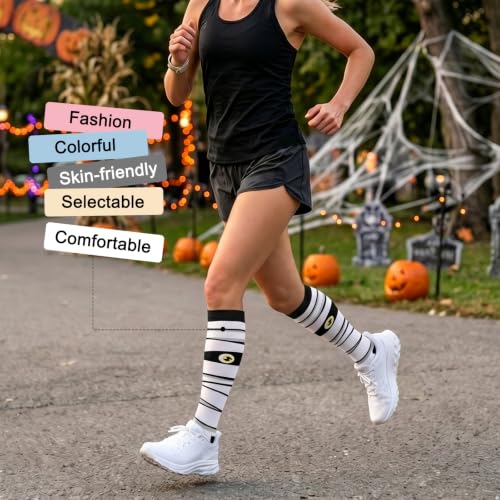 Image of 4 Pairs Compression Socks for Women Circulation-Best Support for Nurses,Running,Athletic,Travel