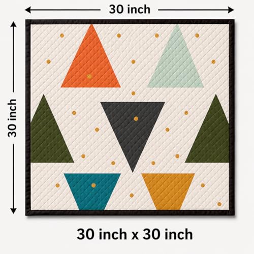 Image of Homerz Premium Reversible Bed Server | 30x30 Inch Quilted Waterproof Fabric | Foldable Dining Mat for Bed, Sofa & Floor Use (Nordic, 30x30)